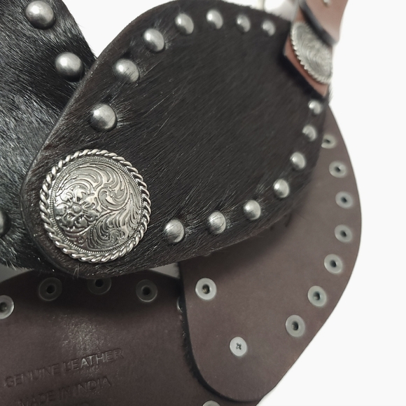 Idyllwind Miranda Lambert Womens Western Belt Size XL Del Rio Concho Calf Hair - Picture 2 of 7